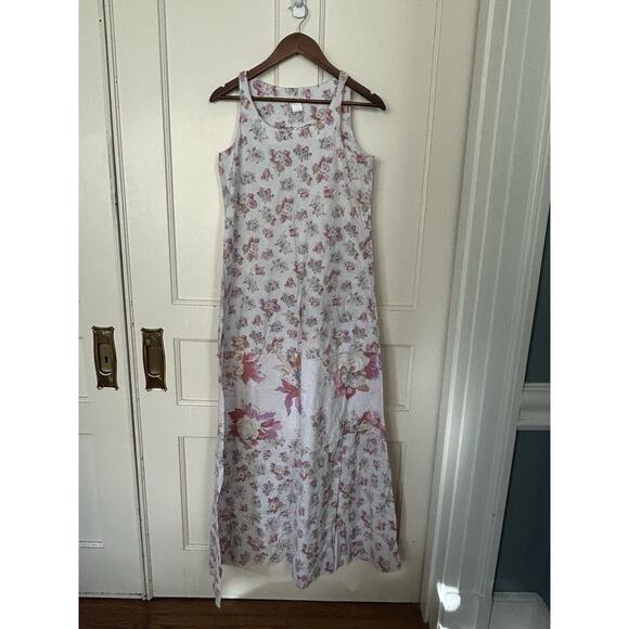 Dano Dresses & Skirts - Vintage Dano Honolulu Floral Maxi Dress Womens Size 11 Pink White Vacation